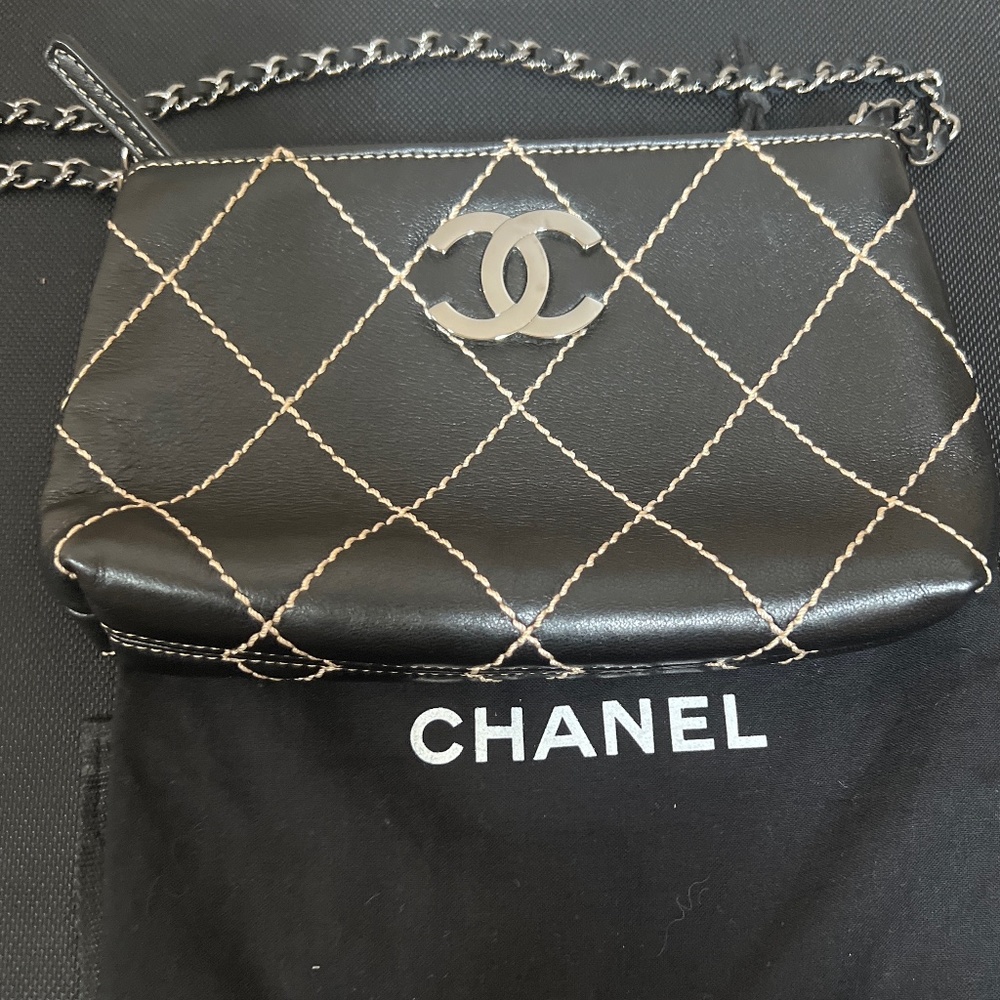 Chanel Wild Stitch leather pochette